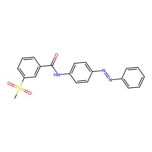 (E)-3-(methylsulfonyl)-N-(4-(phenyldiazenyl)phenyl)benzamide structure