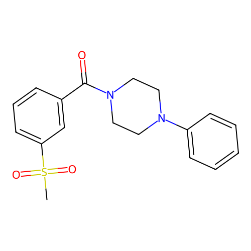 (3-(Methylsulfonyl)phenyl)(4-phenylpiperazin-1-yl)methanone structure
