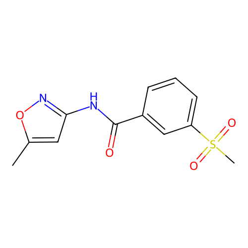 3-methanesulfonyl-N-(5-methyl-1,2-oxazol-3-yl)benzamide structure