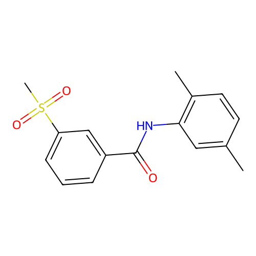 N-(2,5-dimethylphenyl)-3-(methylsulfonyl)benzamide structure