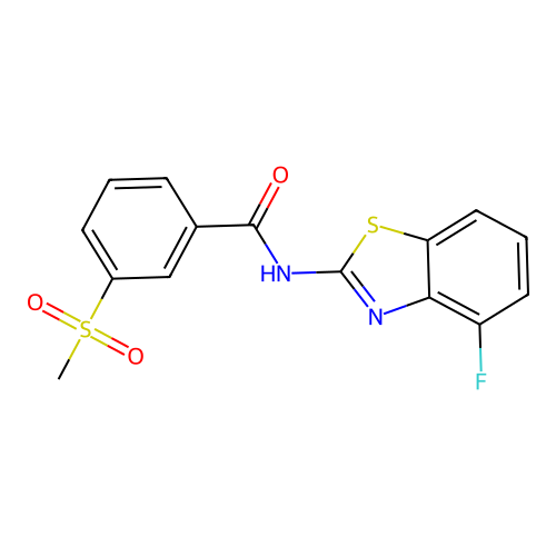N-(4-fluorobenzo[d]thiazol-2-yl)-3-(methylsulfonyl)benzamide structure