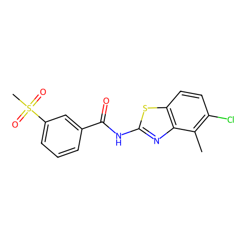 N-(5-chloro-4-methylbenzo[d]thiazol-2-yl)-3-(methylsulfonyl)benzamide structure