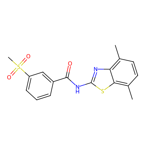 N-(4,7-dimethylbenzo[d]thiazol-2-yl)-3-(methylsulfonyl)benzamide structure