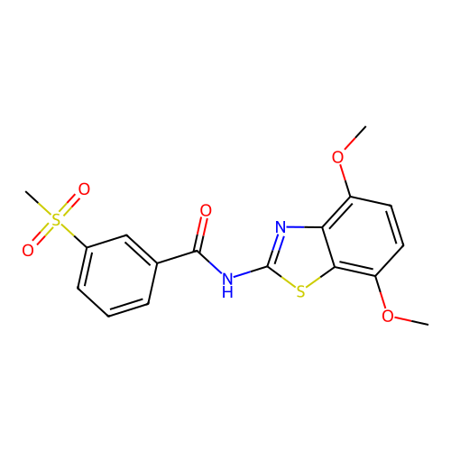 N-(4,7-dimethoxybenzo[d]thiazol-2-yl)-3-(methylsulfonyl)benzamide structure