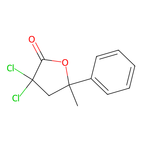 3,3-Dichloro-5-methyl-5-phenyldihydrofuran-2(3H)-one structure