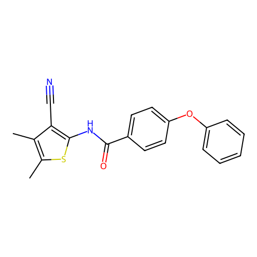 N-(3-cyano-4,5-dimethylthiophen-2-yl)-4-phenoxybenzamide structure