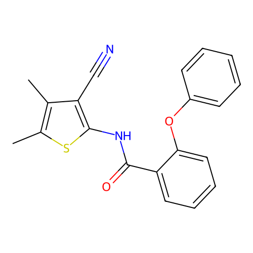 N-(3-cyano-4,5-dimethylthiophen-2-yl)-2-phenoxybenzamide structure