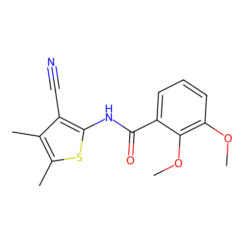 N-(3-cyano-4,5-dimethylthiophen-2-yl)-2,3-dimethoxybenzamide structure