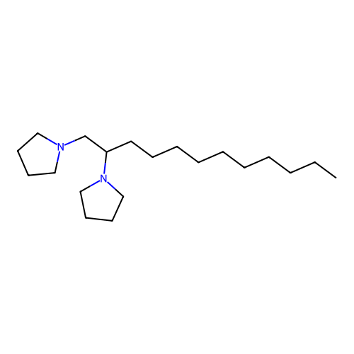 Pyrrolidine, 1,1'-(1-decyl-1,2-ethanediyl)bis- structure