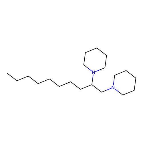 Piperidine, 1,1'-(1-octyl-1,2-ethanediyl)bis- structure