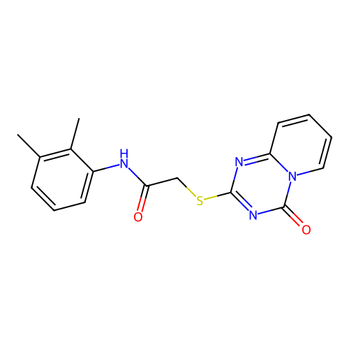 N-(2,3-dimethylphenyl)-2-((4-oxo-4H-pyrido[1,2-a][1,3,5]triazin-2-yl)thio)acetamide structure