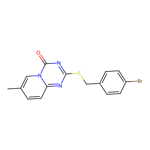 2-[(4-Bromophenyl)methylsulfanyl]-7-methylpyrido[1,2-a][1,3,5]triazin-4-one structure