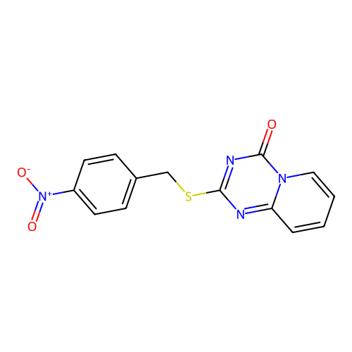 2-[(4-Nitrophenyl)methylsulfanyl]pyrido[1,2-a][1,3,5]triazin-4-one structure