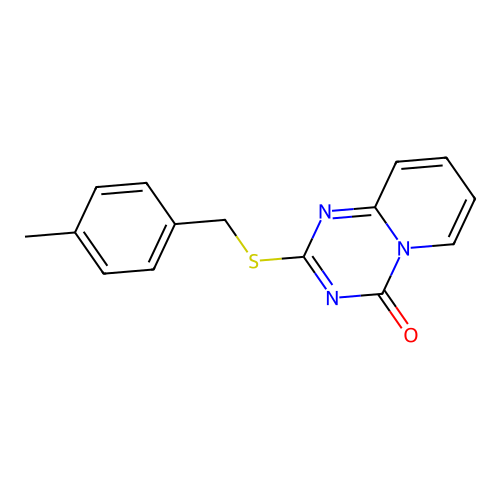 2-[(4-Methylphenyl)methylsulfanyl]pyrido[1,2-a][1,3,5]triazin-4-one structure