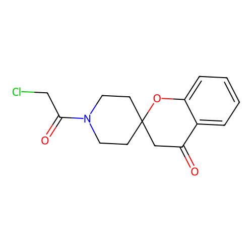1-(2-Chloroacetyl)-3,4-dihydrospiro[1-benzopyran-2,4-piperidin]-4-one structure