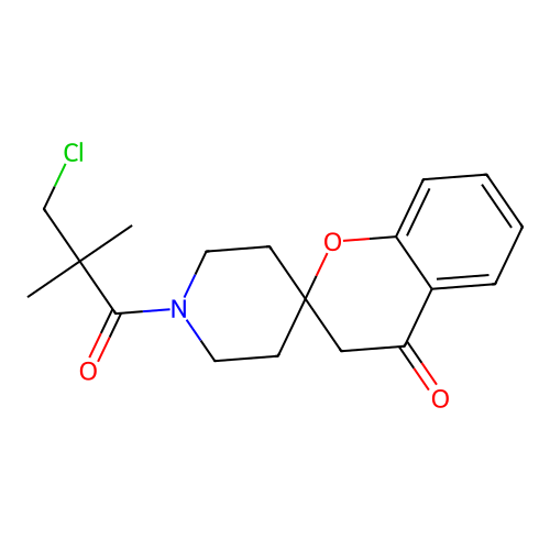 1'-(3-Chloro-2,2-dimethylpropanoyl)spiro[chroman-2,4'-piperidin]-4-one structure