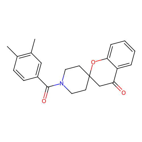 1'-(3,4-Dimethylbenzoyl)spiro[chroman-2,4'-piperidin]-4-one structure