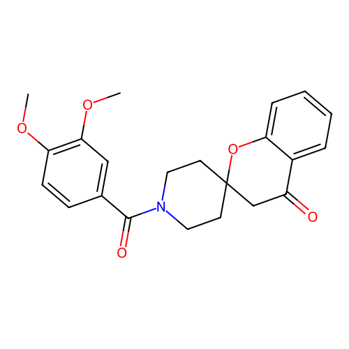 1'-(3,4-Dimethoxybenzoyl)spiro[chroman-2,4'-piperidin]-4-one structure