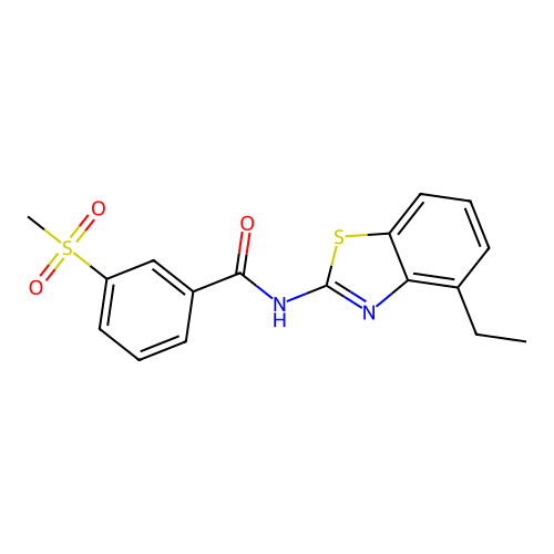 N-(4-ethylbenzo[d]thiazol-2-yl)-3-(methylsulfonyl)benzamide structure