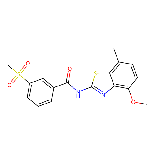 N-(4-methoxy-7-methylbenzo[d]thiazol-2-yl)-3-(methylsulfonyl)benzamide structure