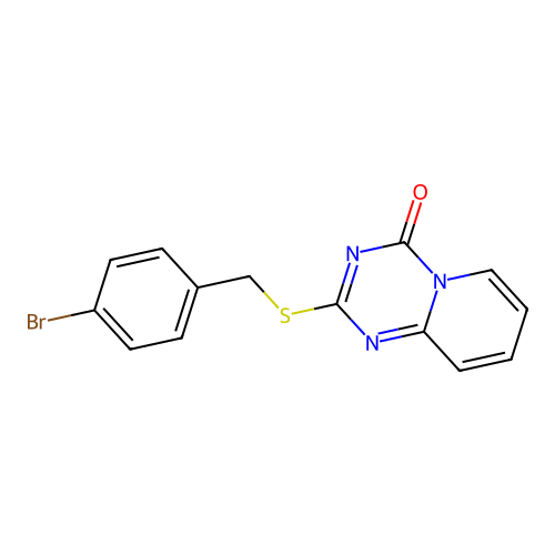 2-[(4-Bromophenyl)methylsulfanyl]pyrido[1,2-a][1,3,5]triazin-4-one structure