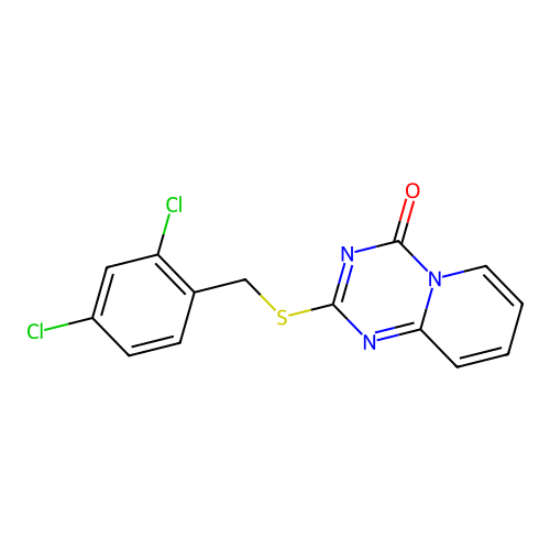 2-[(2,4-Dichlorophenyl)methylsulfanyl]pyrido[1,2-a][1,3,5]triazin-4-one structure