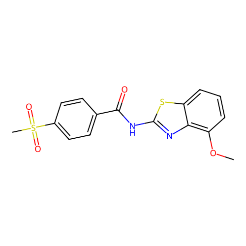 N-(4-methoxybenzo[d]thiazol-2-yl)-4-(methylsulfonyl)benzamide structure