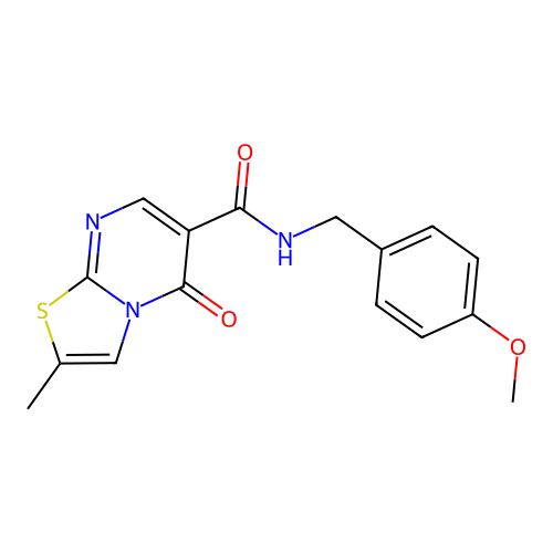 N-(4-methoxybenzyl)-2-methyl-5-oxo-5H-thiazolo[3,2-a]pyrimidine-6-carboxamide structure