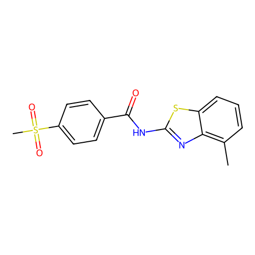 N-(4-methylbenzo[d]thiazol-2-yl)-4-(methylsulfonyl)benzamide structure