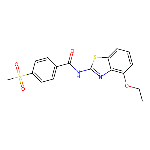N-(4-ethoxybenzo[d]thiazol-2-yl)-4-(methylsulfonyl)benzamide structure