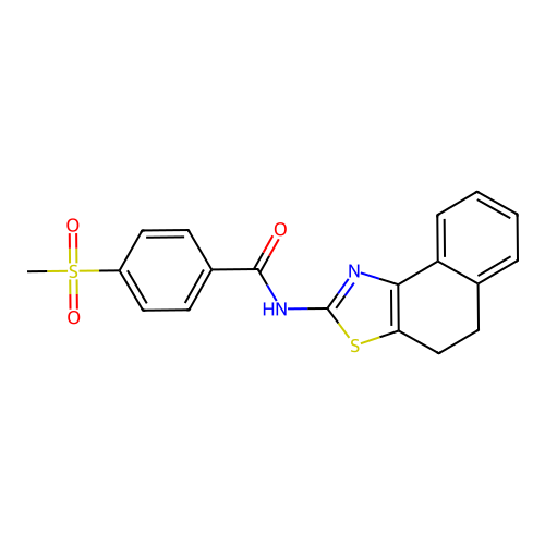 N-(4,5-dihydrobenzo[e][1,3]benzothiazol-2-yl)-4-methylsulfonylbenzamide structure