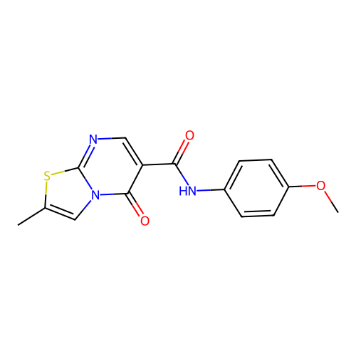 N-(4-methoxyphenyl)-2-methyl-5-oxo-5H-[1,3]thiazolo[3,2-a]pyrimidine-6-carboxamide structure