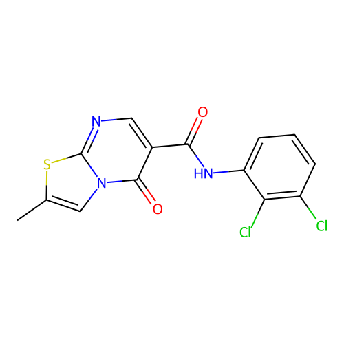 N-(2,3-dichlorophenyl)-2-methyl-5-oxo-5H-thiazolo[3,2-a]pyrimidine-6-carboxamide structure
