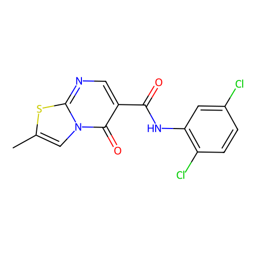 N-(2,5-dichlorophenyl)-2-methyl-5-oxo-5H-thiazolo[3,2-a]pyrimidine-6-carboxamide structure