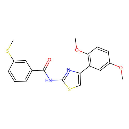 N-(4-(2,5-dimethoxyphenyl)thiazol-2-yl)-3-(methylthio)benzamide structure