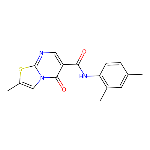 N-(2,4-dimethylphenyl)-2-methyl-5-oxo-5H-thiazolo[3,2-a]pyrimidine-6-carboxamide structure