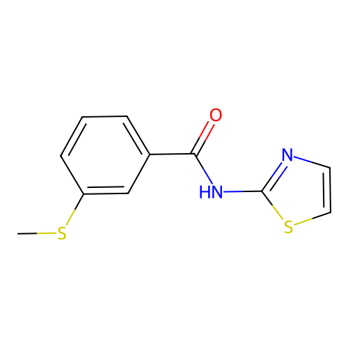 3-(methylthio)-N-(thiazol-2-yl)benzamide structure