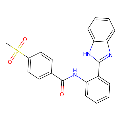 N-[2-(1H-benzimidazol-2-yl)phenyl]-4-methylsulfonylbenzamide structure