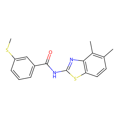N-(4,5-dimethylbenzo[d]thiazol-2-yl)-3-(methylthio)benzamide structure