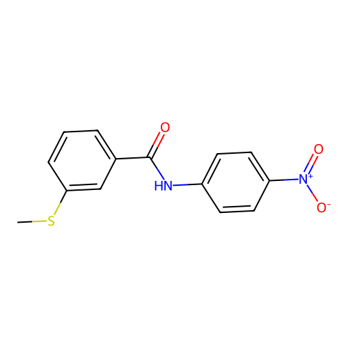 3-(methylthio)-N-(4-nitrophenyl)benzamide structure