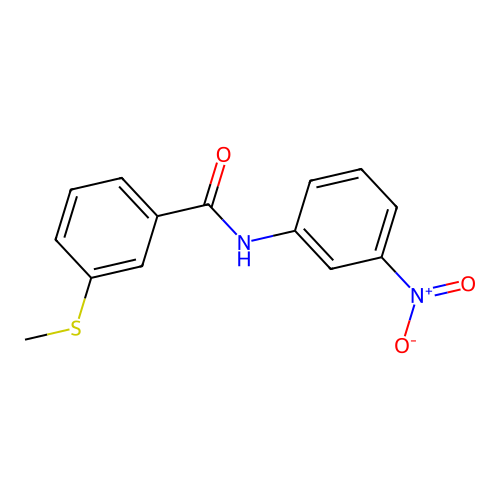 3-(methylthio)-N-(3-nitrophenyl)benzamide structure