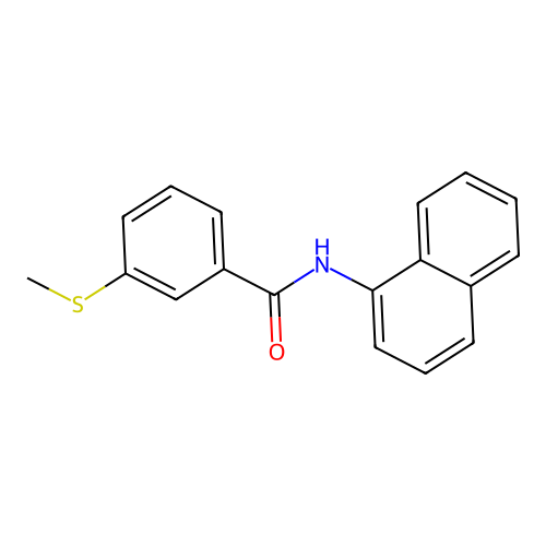 3-(methylthio)-N-(naphthalen-1-yl)benzamide structure