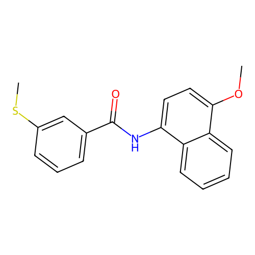 N-(4-methoxynaphthalen-1-yl)-3-(methylthio)benzamide structure