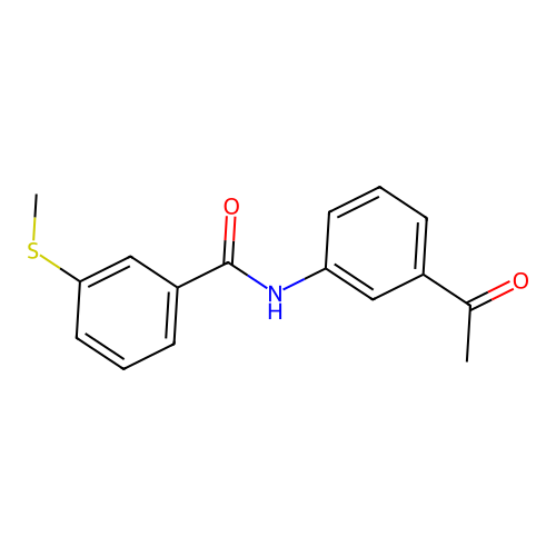 N-(3-acetylphenyl)-3-methylsulfanylbenzamide structure