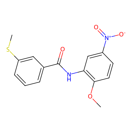 N-(2-methoxy-5-nitrophenyl)-3-methylsulfanylbenzamide structure