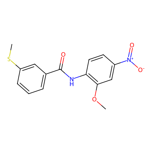 N-(2-methoxy-4-nitrophenyl)-3-(methylthio)benzamide structure