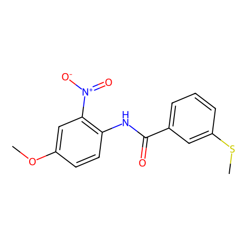 N-(4-methoxy-2-nitrophenyl)-3-(methylthio)benzamide structure
