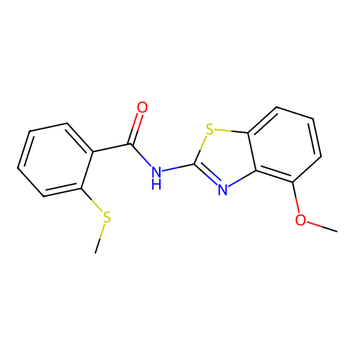 N-(4-methoxybenzo[d]thiazol-2-yl)-2-(methylthio)benzamide structure