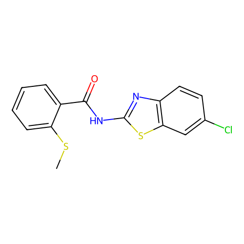 N-(6-chlorobenzo[d]thiazol-2-yl)-2-(methylthio)benzamide structure