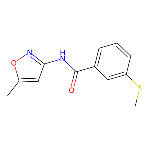 N-(5-methylisoxazol-3-yl)-3-(methylthio)benzamide structure